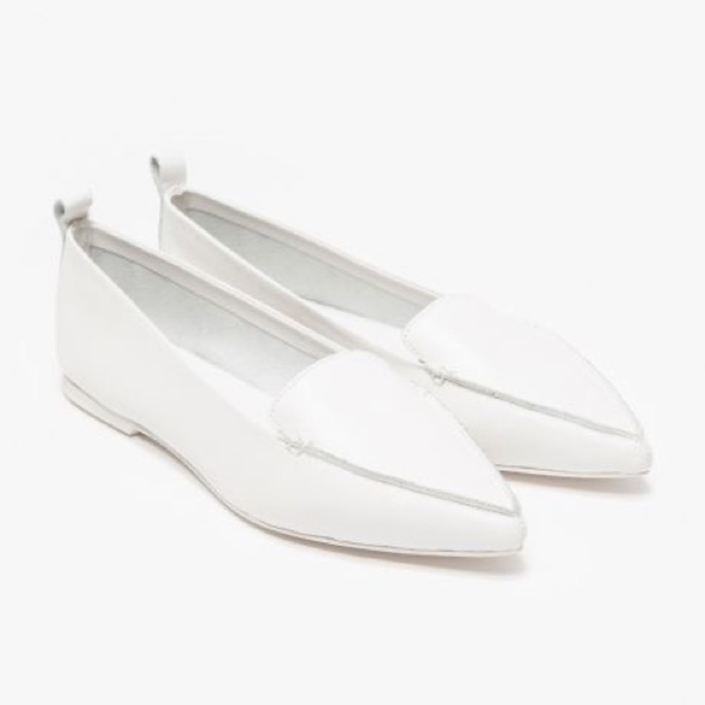 Jeffrey Campbell Vionnet Leather White Loafer 8M